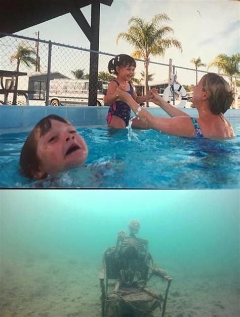 Kid Sinking In Pool Meme