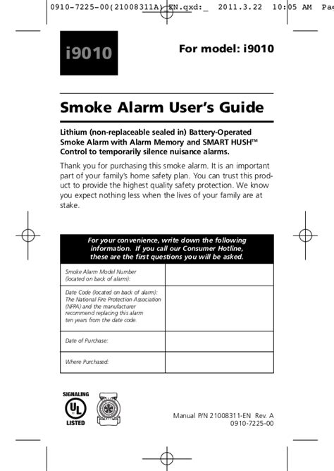 User manual Kidde i9010 (English 16 pages)