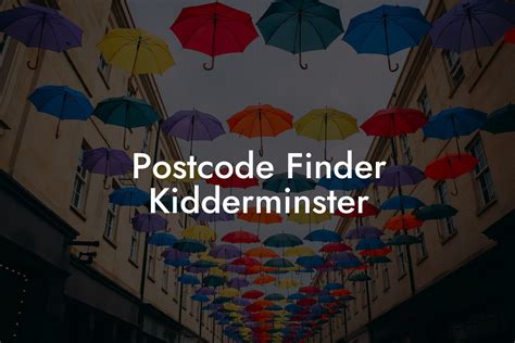 Kidderminster Road Postcode