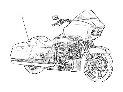 10 Free Harley Davidson Coloring Pages for Kids