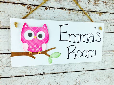 ROOM51 Custom Personalized Girls Room Sign Kids Door Sign Wood Plaque