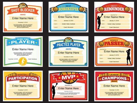 Sports star certificate template with kids playing sports 352940 Vector