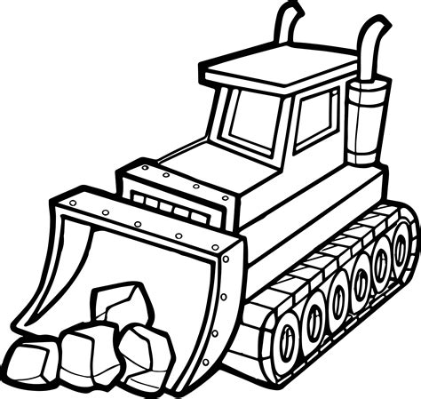 Free Printable Bulldozer Coloring Pages