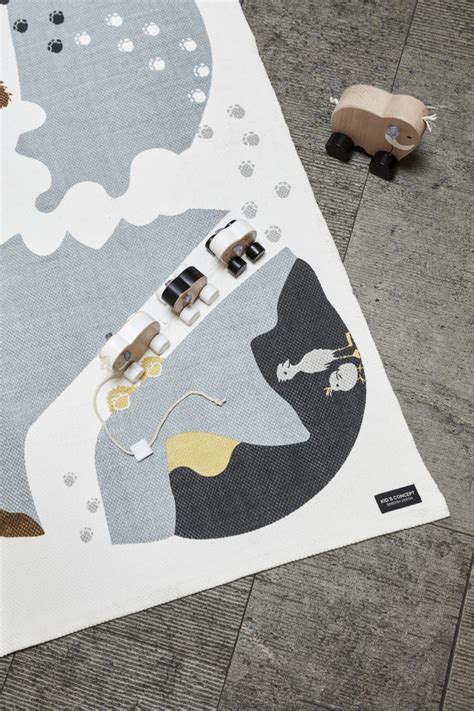 Kids Concept Teppich NEO schwarz / weiss fürs Kinderzimmer 601911 Pirum