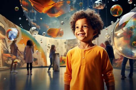 kids exploring museum