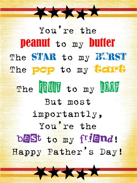 kids father's day poems