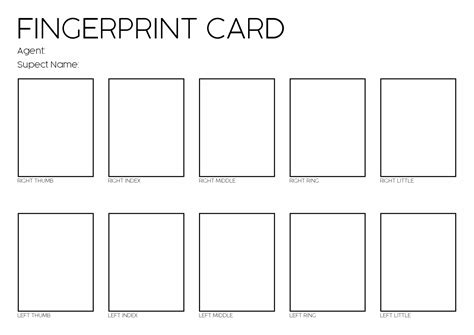 kids fingerprint card template
