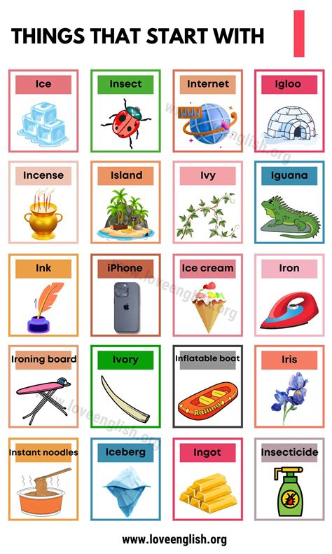 kids objects that start with a
