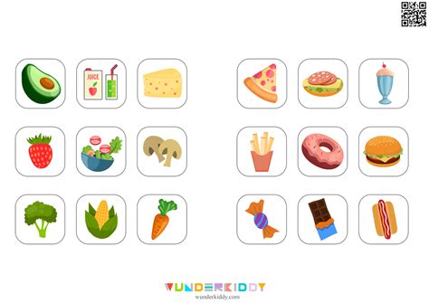 Kids Printable Healthy And Unhealthy Food Worksheet Pdf
