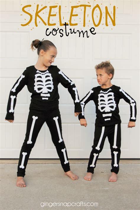 Kids Skeleton Costume Printable