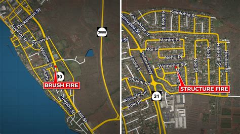 kihei fire damage map