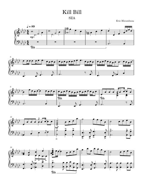 Awasome Kill Bill Sza Chords References