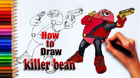 Killer Bean Pencil Drawing
