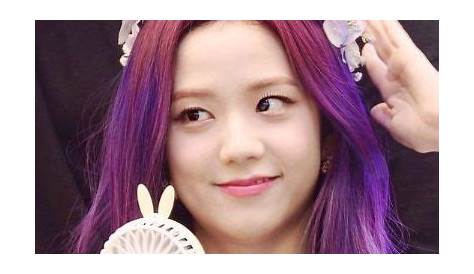 BLACKPINK Kim Jisoo 블랙핑크 지수 purple hair 2017 magazine Nữ