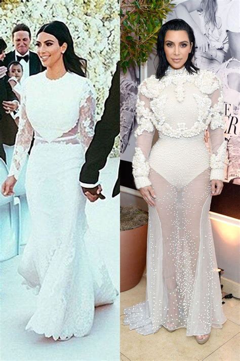 Celebrity Modeling Kim Kardashian's Wedding Gowns Dress Photos