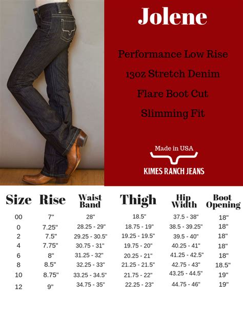 Kimes Jeans Sizing
