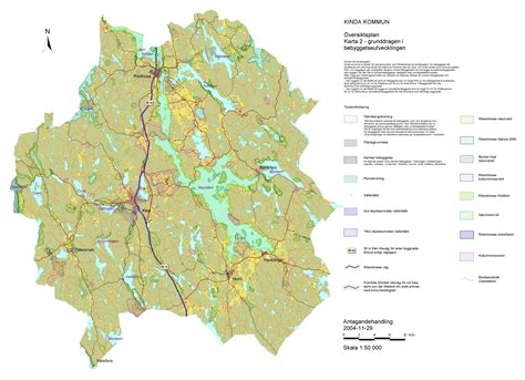 Physical 3D Map of Kinda Kommun