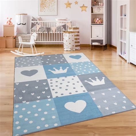 KinderTeppich Prinzessin Lillifee Muster Blau TeppichCenter24