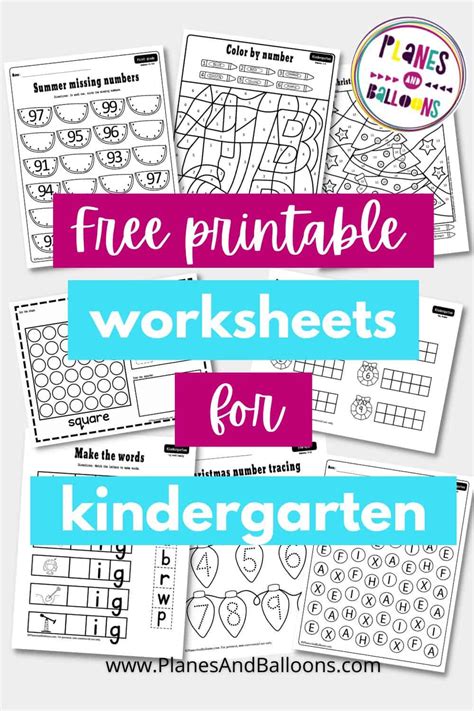 Kindergarden Worksheets Printable