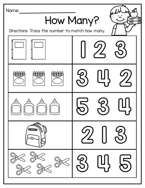 Kindergarten Basic Skills Math Worksheets