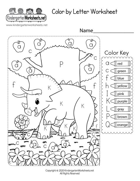 Kindergarten Coloring Printable Worksheets