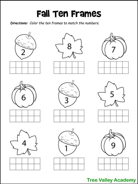 Kindergarten Fall Activities Printable
