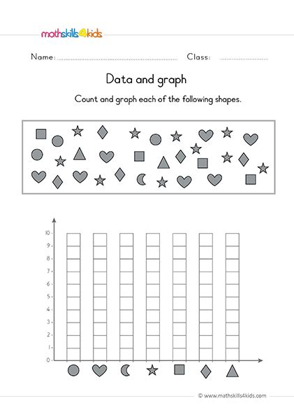 Kindergarten Graph Worksheets Printable