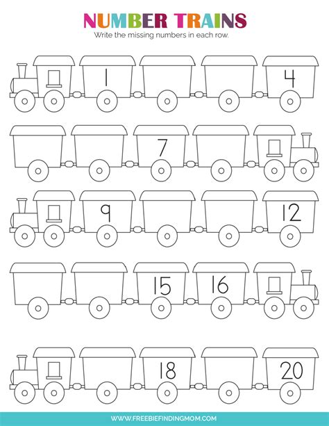 Kindergarten Number Learning Worksheets