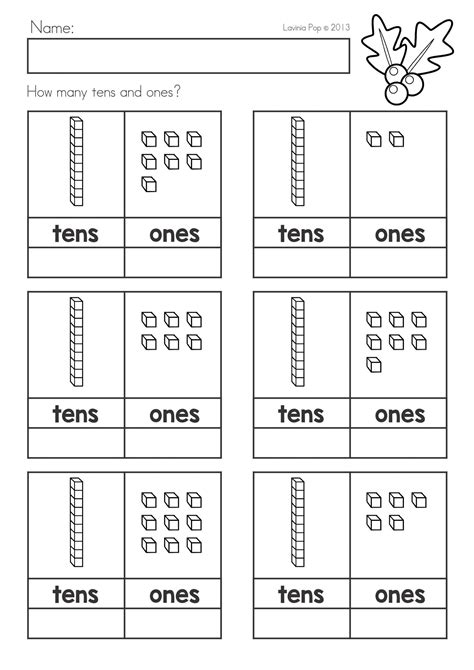 Kindergarten Place Value Printables