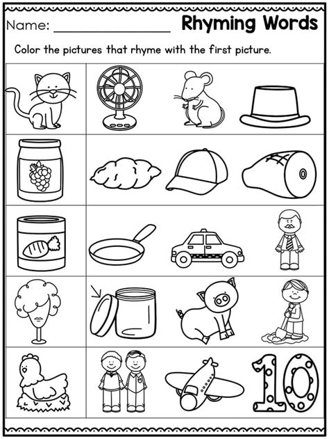 Kindergarten Poster Printable Ryming