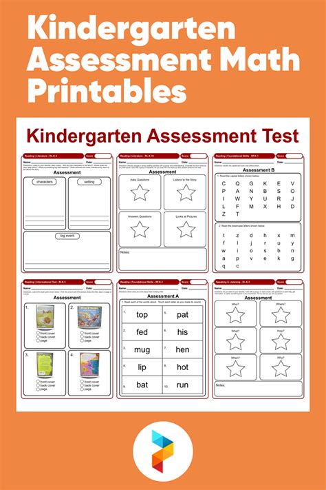 Kindergarten Printable Math Assessment