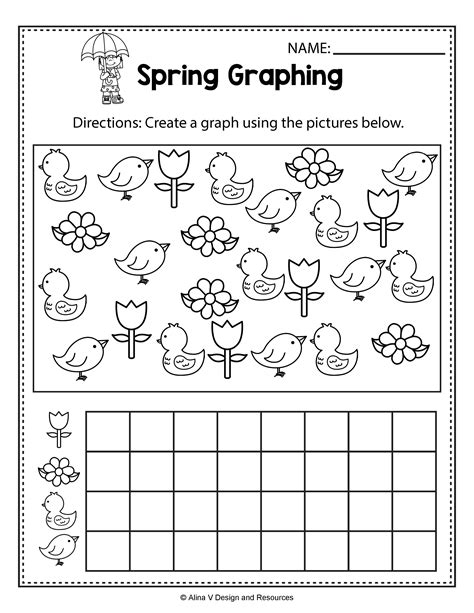 Kindergarten Spring Math Worksheets