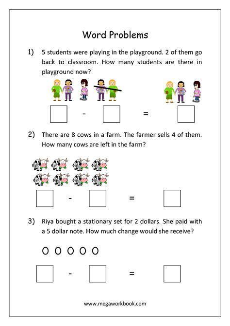 Kindergarten Story Problems Printable