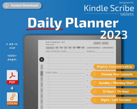 Kindle Scribe Calendar