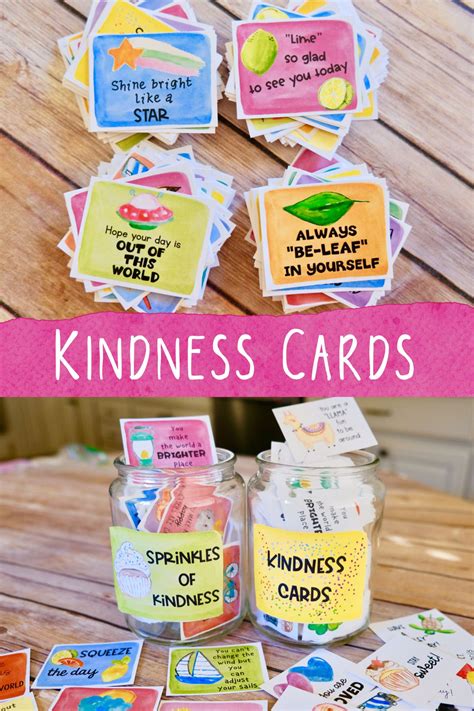 Free Printable Random Acts of Kindness Cards for Kids Money Saving