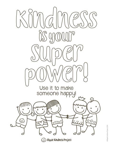 kindness matters coloring sheet