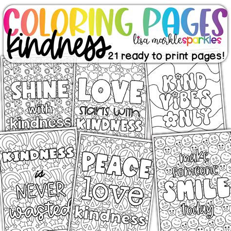 Kindness Theme Coloring Pages