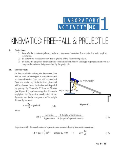 kinematics and free fall problems worksheet answers