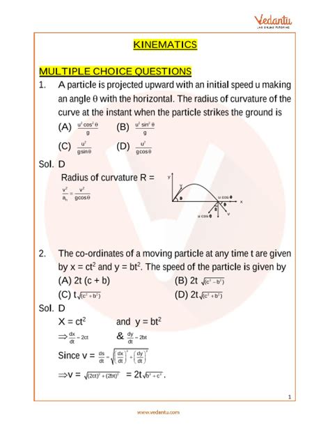 kinematics jee mains questions examside