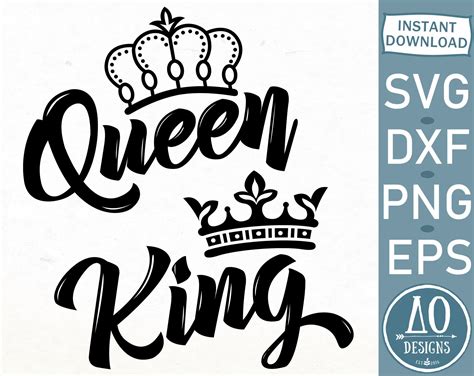 King and Queen Cuttable Design Apex Embroidery Designs, Monogram