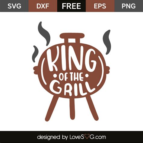 King of the Grill svg Barbecue sign png BBQ decor apron Etsy