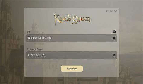 king's choice codes
