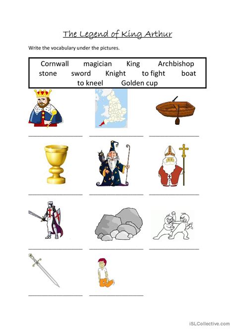 king arthur worksheets pdf