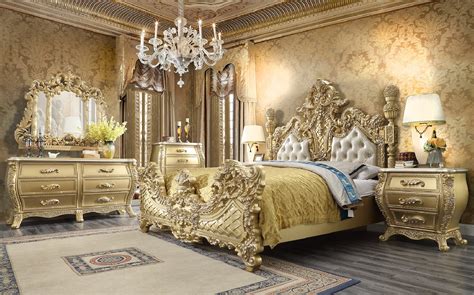 King Bed Set Gold