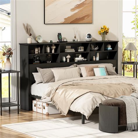 King Bookcase Headboard For Adjustable Bed