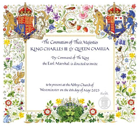 king charles iii coronation invitation
