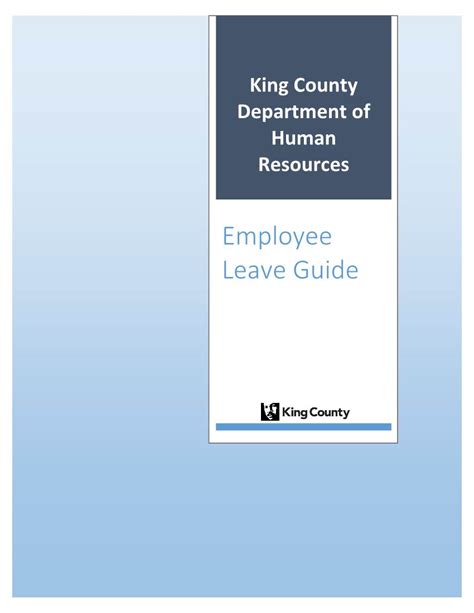 king county employee leave guide