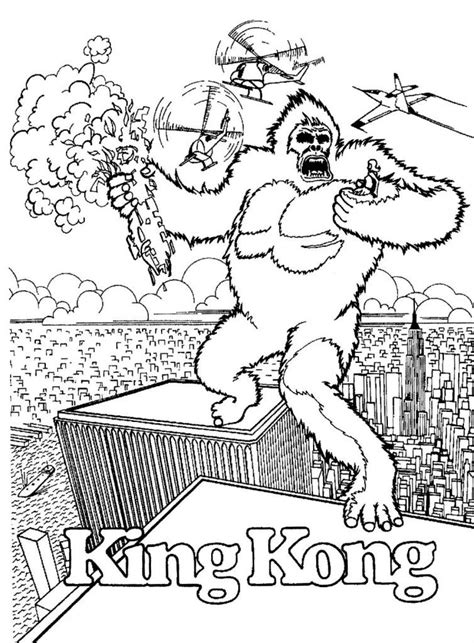 king kong coloring pages for kids