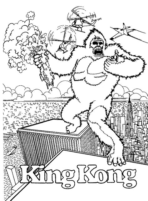 king kong colouring pictures