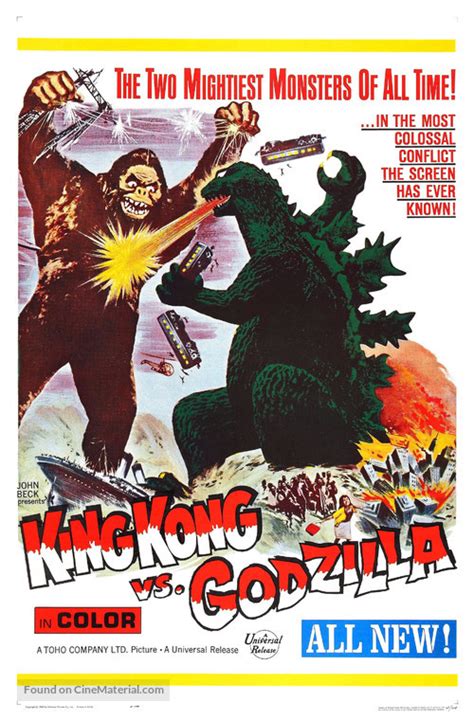 king kong vs godzilla 1963 movie poster